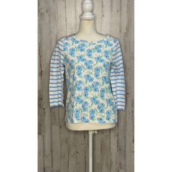 Draper James Women's Striped Long Sleeve Top Size Small Multicolor - Picture 2 of 7